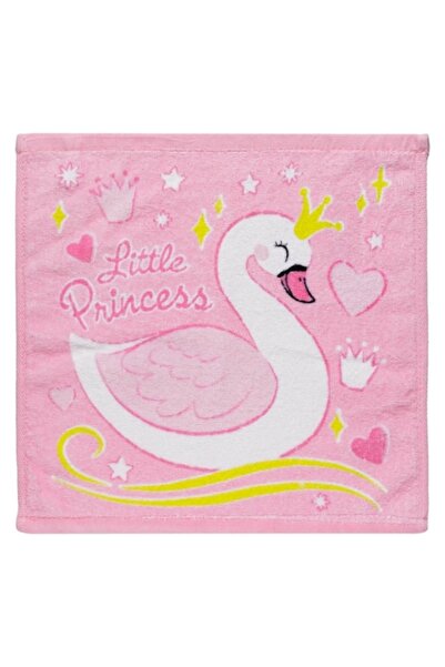 MYONNA IT & E- COMMERCE Pink Cotton Swan Towel for Kids, 30x30 cm