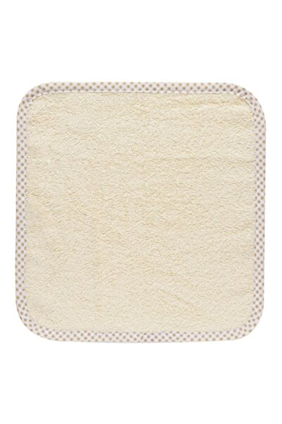 SHOPIENS Βαμβάκι πετσέτα, με καρό τελείωμα, μπεζ, 30x30cm, για παιδιά, MYONNA...