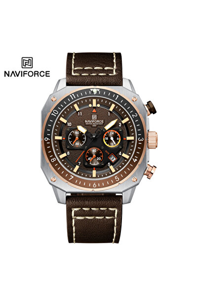 Naviforce SRGBN Sports Multifunction Waterproof Watches for Men Fashion Leather Luxury Brand Quartz