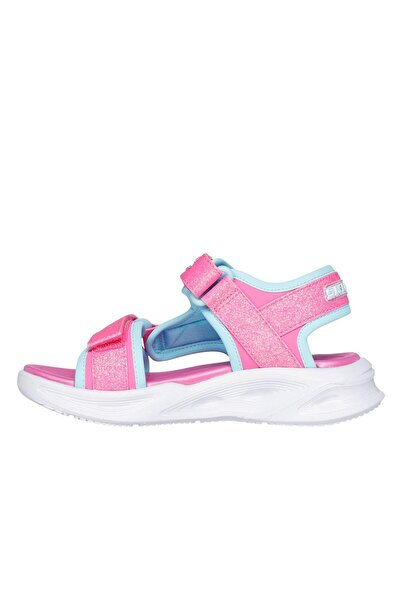 SKECHERS S-Lights Sola Glow Sandals - Aqua & Hot Pink