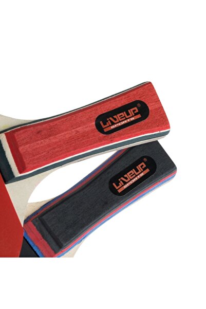 SHOPIENS Table Tennis Set, Live Up, 6 Pieces, Red/Black Rackets, Retractable Net, MYONNA IT & E- COMMERCE