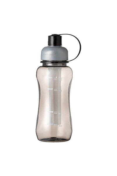 OEM Sports Water Bottle with Ice Pack, Transparent Black Plastic & Cap, 600 ml
