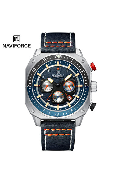 Naviforce SBEBE Sports Multifunction Waterproof Watches for Men Fashion Leather Luxury Brand Quartz