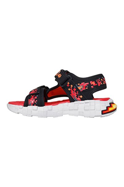 SKECHERS Mega-Splash 4K Mega-Craft Pixel Adaptive Closure Sandals - Red & Black