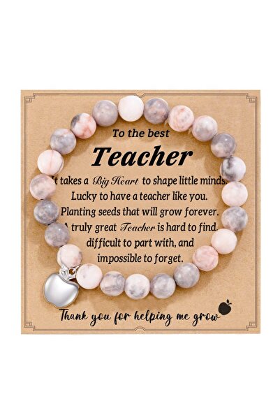 Choice سوار حمار وحشي وردي مع بطاقة رسالة تقدير المعلم سوار الاسترخاء الشافي ...