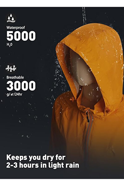OEM Men's waterproof sports jacket, reflective orange color L