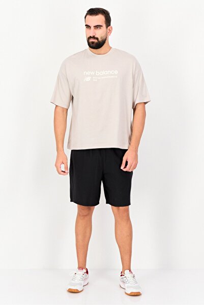 New Balance Men Sportswear Fit Short Sleeve Training T-Shirt, Light Beige