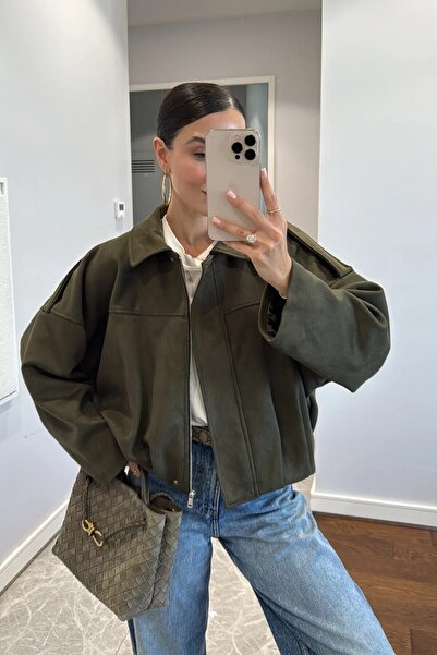 zoezoe ZR Yeni Sezon Süet Viral Oversize Ceket