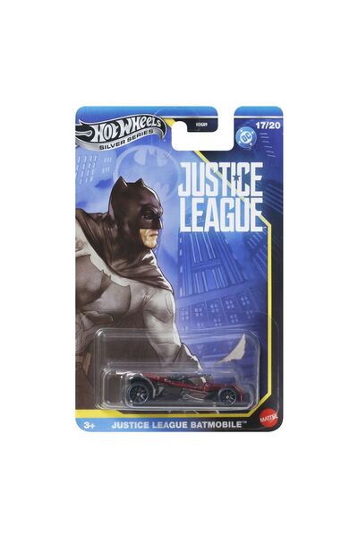HOT WHEELS BATMAN JUSTICE LEAGUE BATMOBILE THEMED METAL CAR 1 TO 64 SCALE