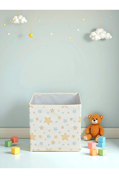 LUXWAY HOME Yıldız Desenli Kapaksız Dekoratif Saklama Kutusu – 30x30x30 cm Oy...