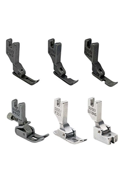 İfaş Tekstil Makina Sanayi Tipi Düz Makine 6’lı Terzi Ayak Seti Büzgü, Çatal ve Fermuar Ayakları