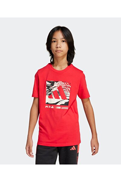 adidas CAMO GRAPHIC TSHIRT-Red