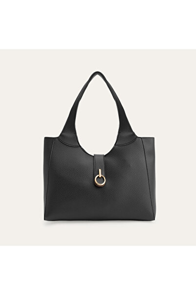 Mudo Leather Look Buckle Handbag