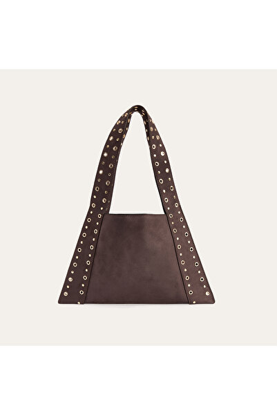 Mudo Suede Looking Stamped Handbag