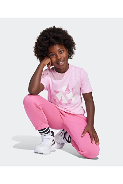 adidas LOUNGE ICE GRAPHIC T-SHIRT-True Pink