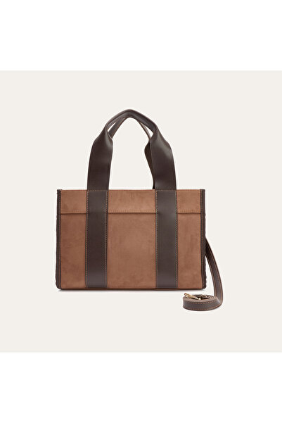 Mudo Suede Textured Strap Handbag