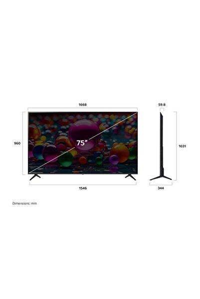 LG 75 Inch UHD AI UA85 4K Smart TV AI Magic remote HDR10 WebOS25 2025