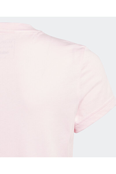adidas Junior Girls Essentials Big Logo Cotton T-Shirt-Pink