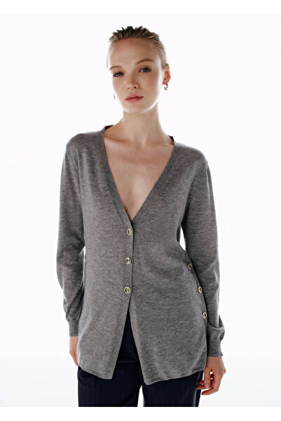 Knitss Ultrafine Organic Cashmere Light Gray Knitwear Cardigan