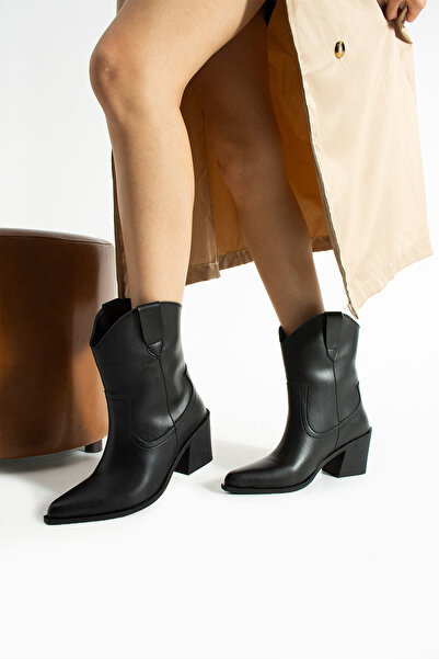 Neva'nın Butiği Γυναικείες μπότες DAVI με κεντημένο καουμπόικο σχέδιο, άνετες και ελαφριές