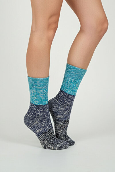 Buluş Organic 3-Piece Flamlı Moline Thick Organic Cotton Socks - Multi-Colored