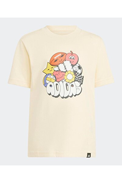 adidas تي شيرت جرافيكي ممتع - فانيليا دافئة
