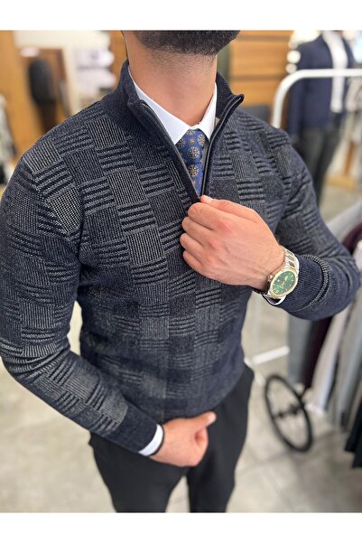 SARDINELLI Modern ve Zarif Görünüm Sunan Özel Dokulu Fermuarlı Triko.