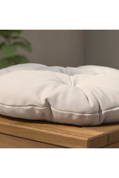 IKEA KUDDARNA Chair cushion, outdoor, light grey-beige, 35 cm