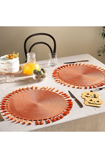 Karaca Home Karaca Molly 2-Piece American Dinner Set 38 cm Orange
