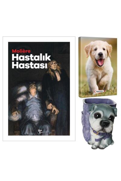 HalkKitabevi Hastalık Hastası - Moliere and Decorative Dog Pen Holder - Mutlu...