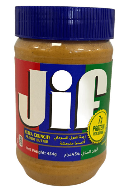 Jif Pack of 12 Crunchy Peanut Butter (454 g)