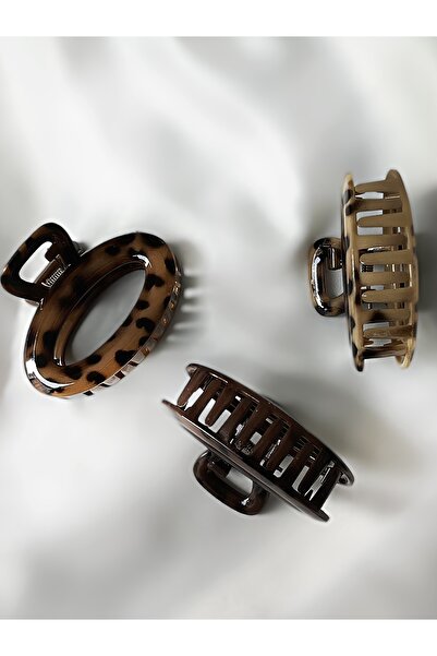 Twinssis Accessories Set of 3 Oval Leopard Buckles