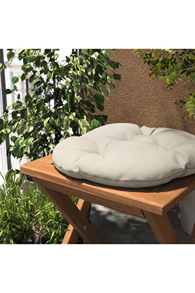 IKEA KUDDARNA Chair cushion, outdoor, light grey-beige, 35 cm