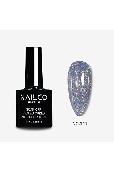 Naıl Co Uv Led Kalıcı Oje 7.5 ml Glitter Seri Nailco 111