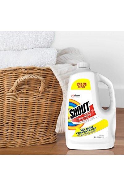 Shout Triple Laundry Stain Remover for Daily Stain Liquid Refill Shout, 60 fl oz