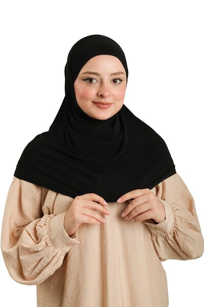 HÜRREM BONE وشاح تشيستيرفول مزدوج أسود عملي جاهز للارتداء مع أنابيب داخلية ساندي فلات 2501_01