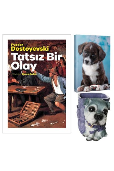 HalkKitabevi Tatsız Bir Olay - Fyodor Dostoyevski and Decorative Dog Pen Hold...