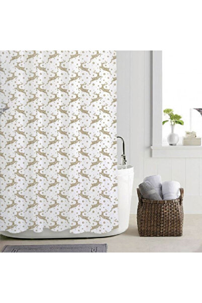 OEM Shower curtain, size 180 x 180 cm, 12 rings, Christmas