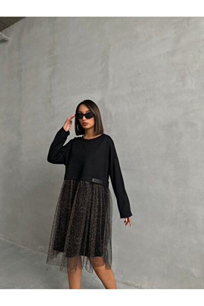 ADAMODA.RO Casual βαμβακερό φόρεμα με τούλι – Άνετο και χαλαρό στυλ