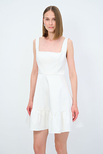 adL Taş Detaylı Mini Elbise