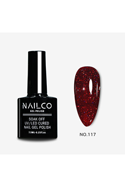 Naıl Co Uv Led Kalıcı Oje 7.5 ml Glitter Seri Nailco 117