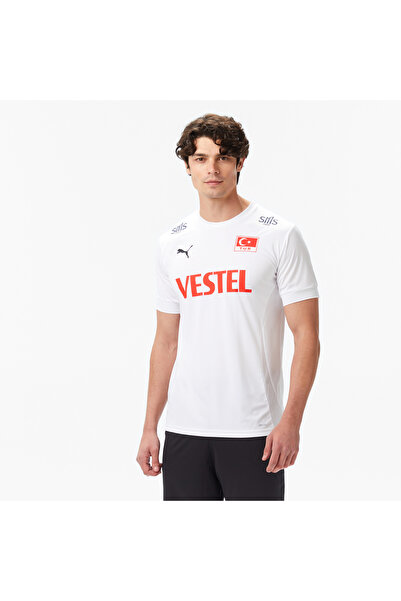 Puma Türkiye Voleybol Milli Takım Erkek Beyaz Voleybol Forması