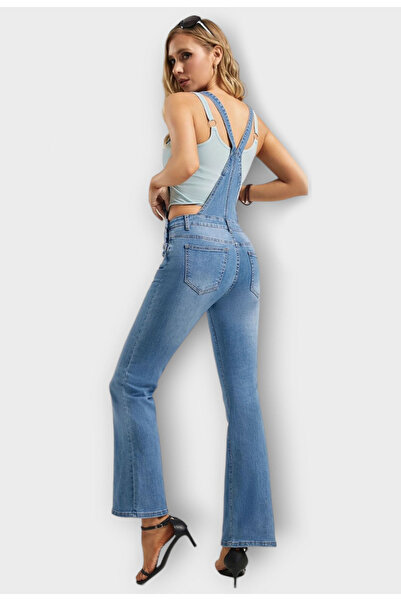 Elis Fashion Single Effect Blue Jumpsuit