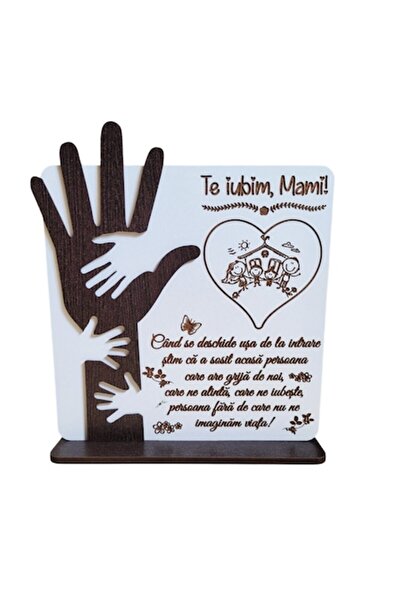 OEM Gift for mother and wife, wooden sign We love you mom, Model 2