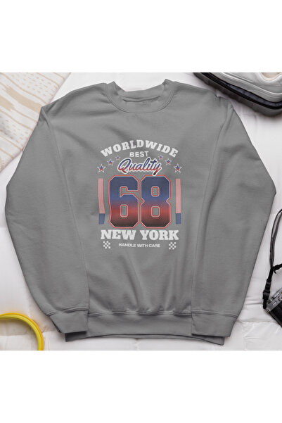 MAGORS سترة رياضية من القطن المطبوع بأكمام طويلة من نيويورك ستريت وير، مصنوعة...