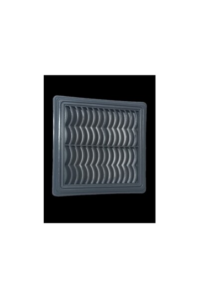 evdi Kare Baca Kapağı Duvar Menfezi Ayarlı Atrasit Gri - Filitreli ( 10 Adet )