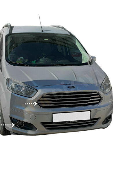 ACK Dizayn FORD COURİER 2014-2017 ARACA ÖZEL KROM ÖN PANJUR + SİS ÇERÇEVESİ 2...