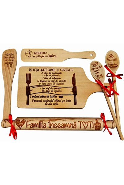 OEM Personalized kitchen set "Recipe for a happy family", 6 pieces