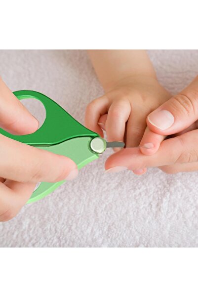 Flippy Baby Nail Care Set - Bear-shaped Storage Case, 10 x 9.5 cm, Green