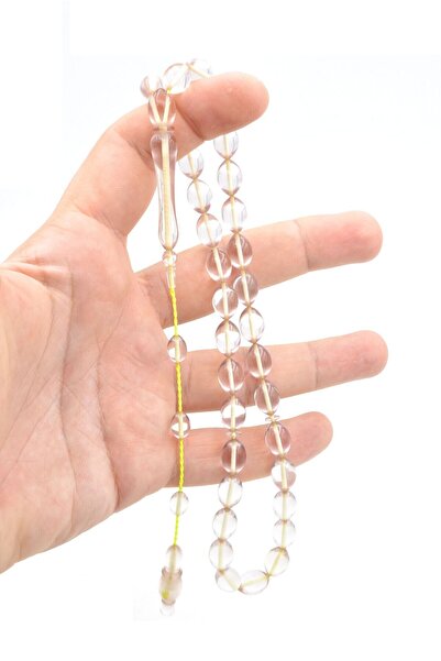 Murty99 Hakan Turan Made Beyzi Cut Transparent Crimped Amber Prayer Beads